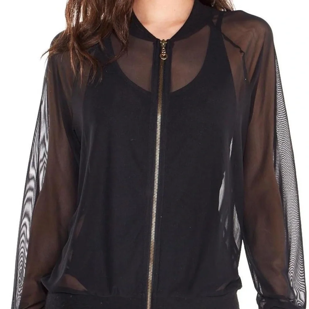 iHeartRaves Mesh Bomber Jacket - Picture 3 of 6